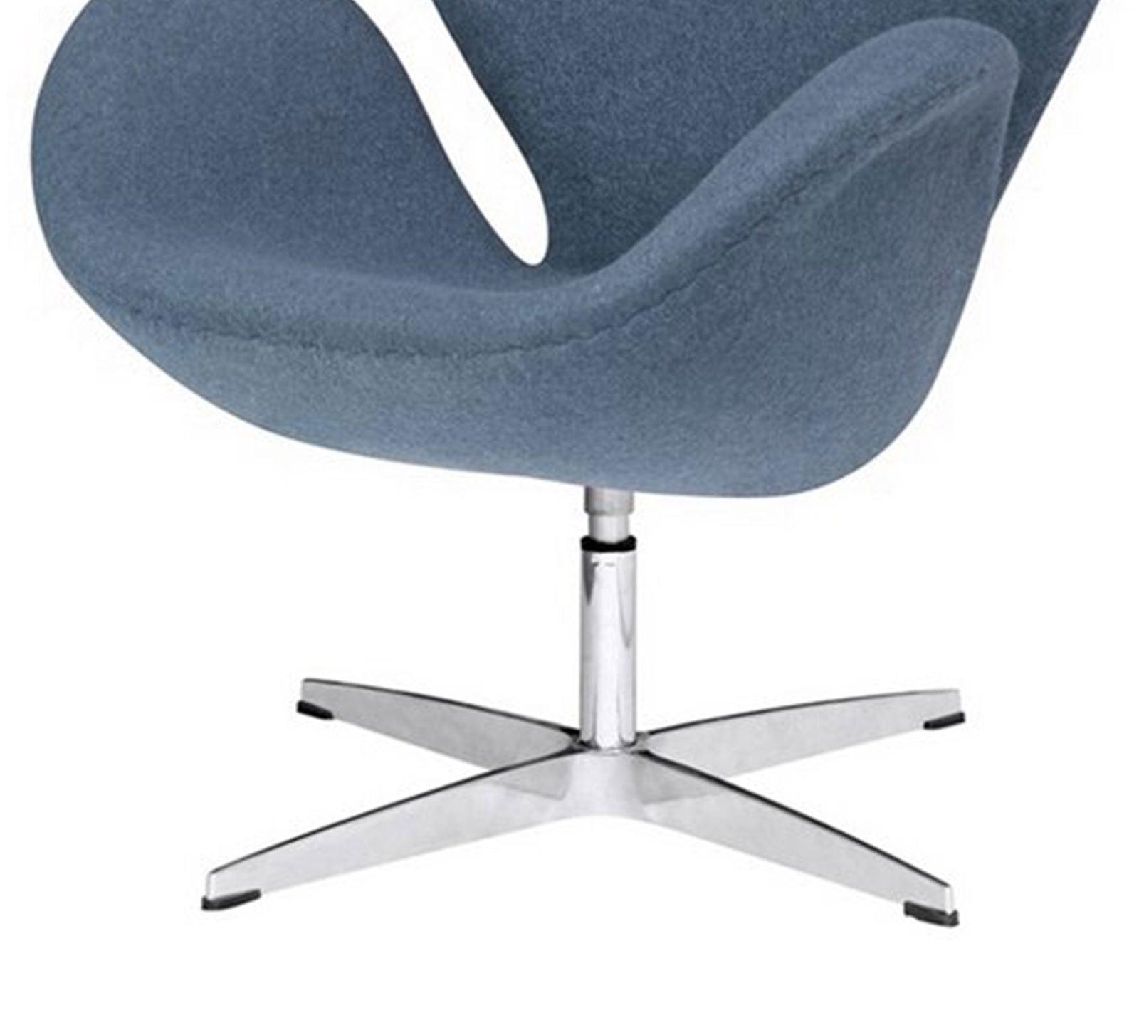 Swivel Tulip Chair With Metal Chrome Base -