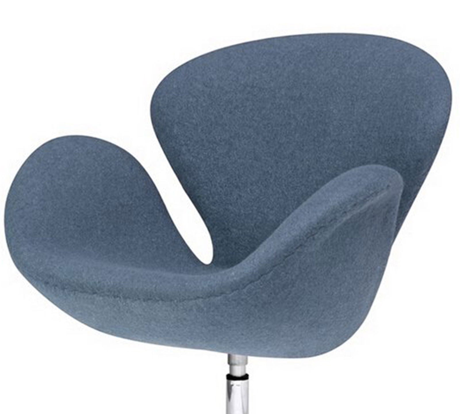 Swivel Tulip Chair With Metal Chrome Base -