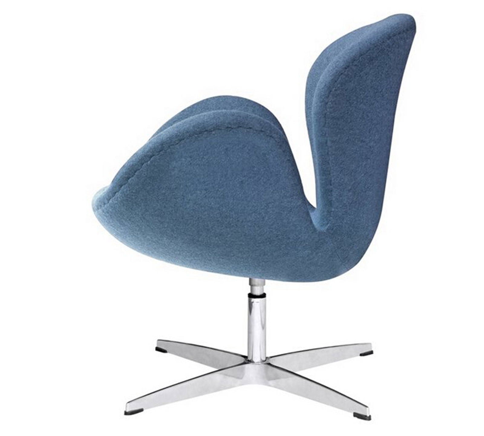 Swivel Tulip Chair With Metal Chrome Base -