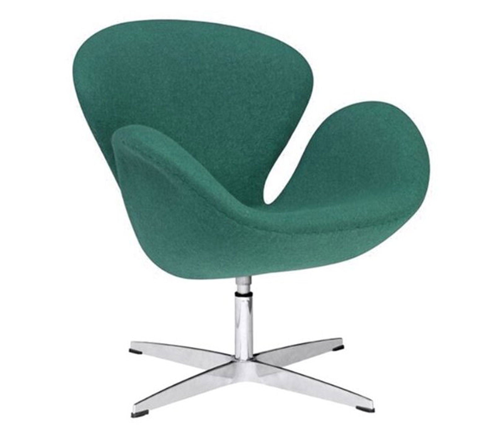 Swivel Tulip Chair With Metal Chrome Base -