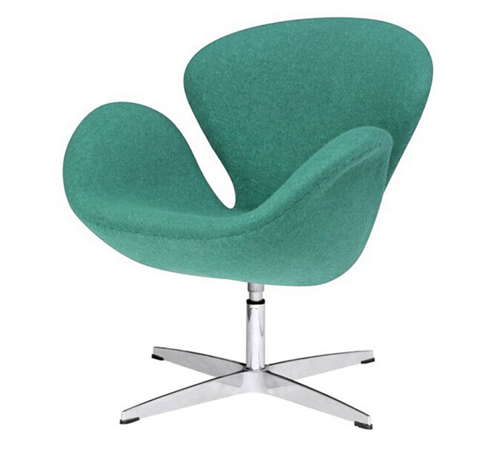 Swivel Tulip Chair With Metal Chrome Base -