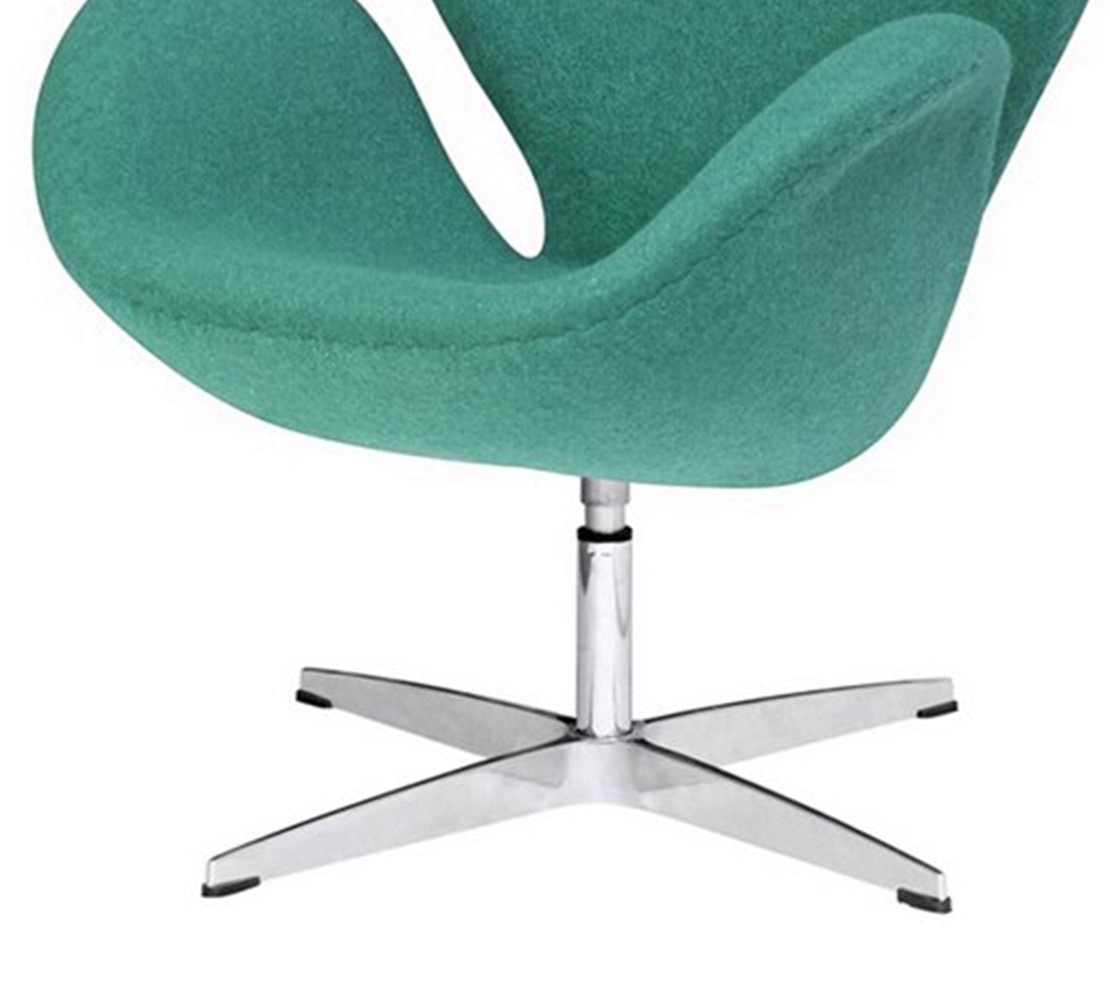 Swivel Tulip Chair With Metal Chrome Base -