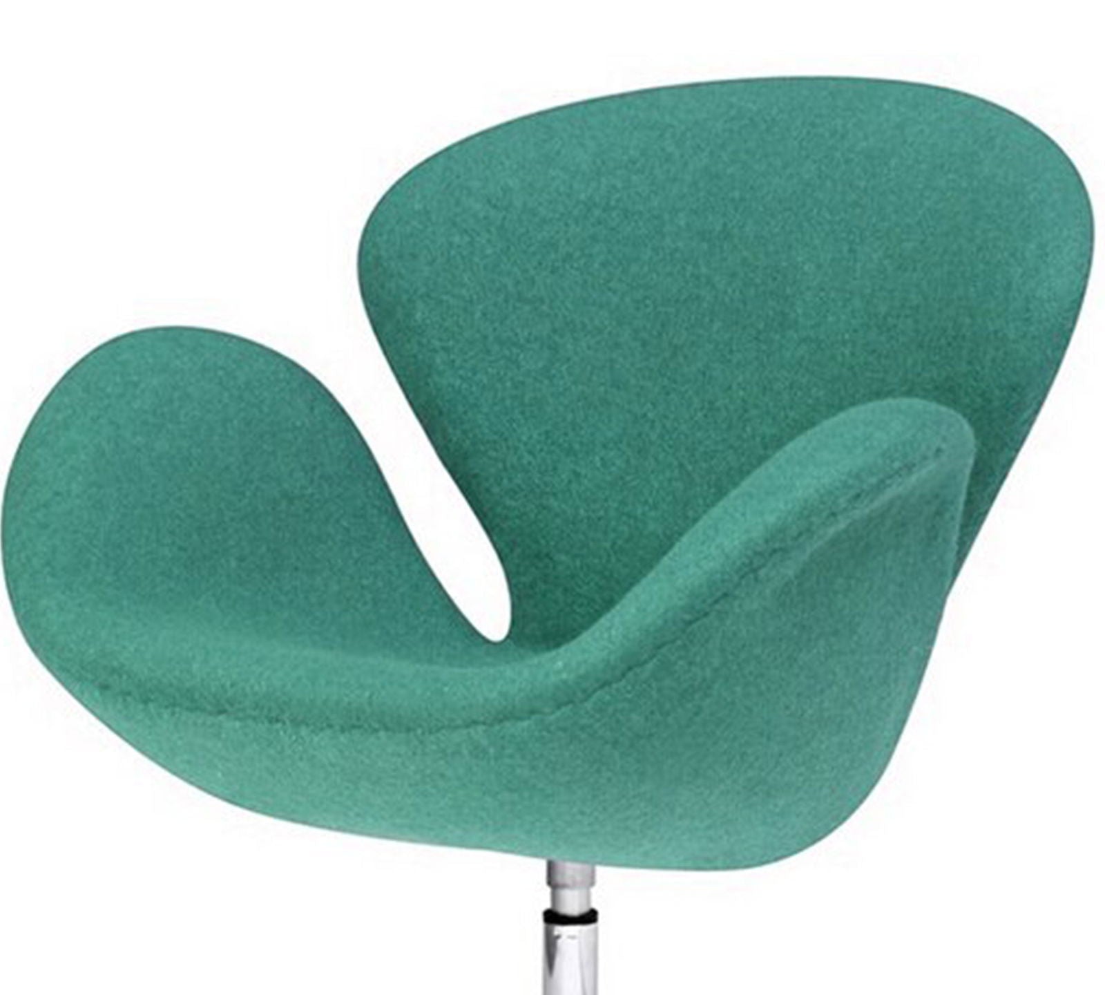 Swivel Tulip Chair With Metal Chrome Base -
