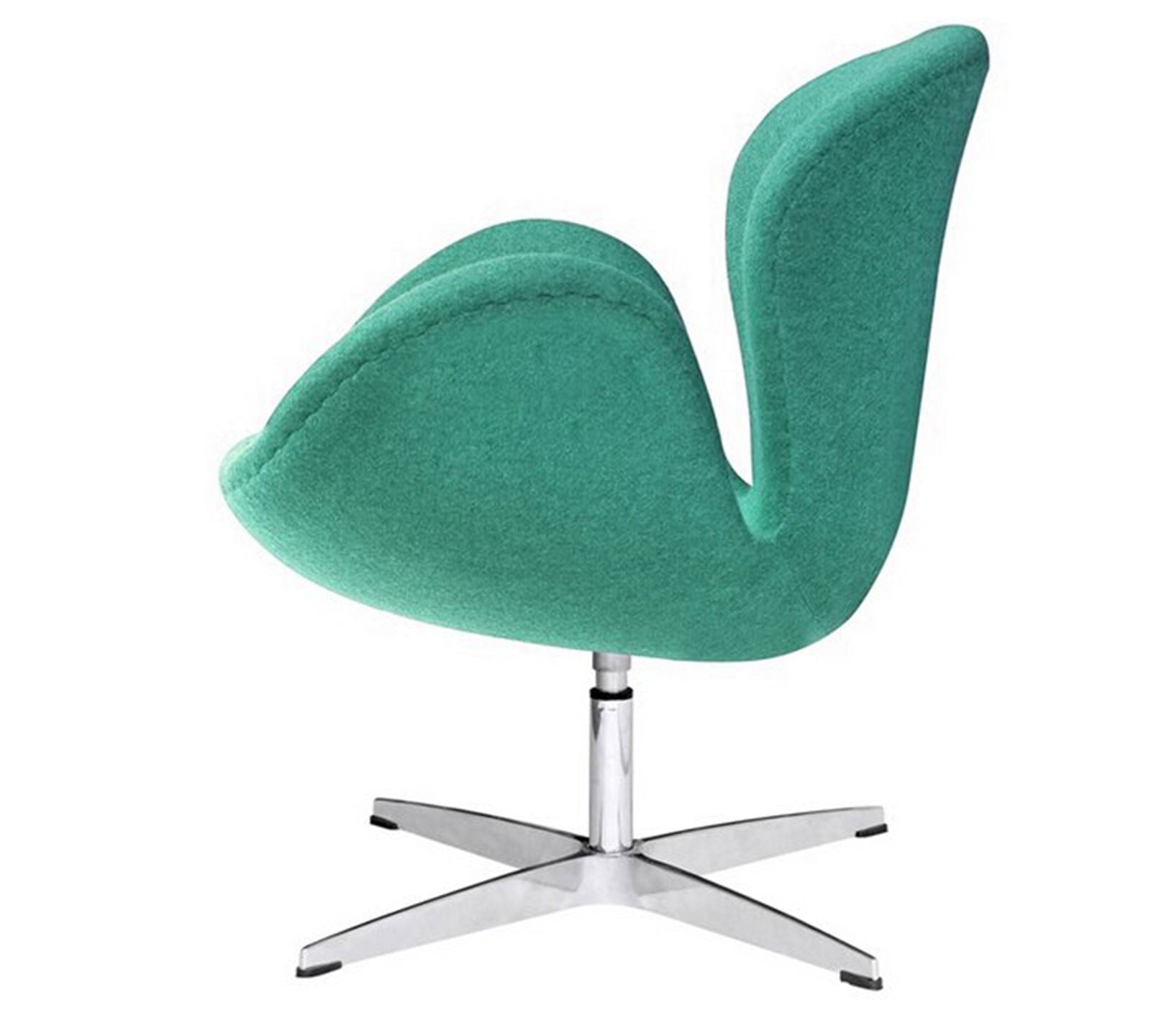 Swivel Tulip Chair With Metal Chrome Base -