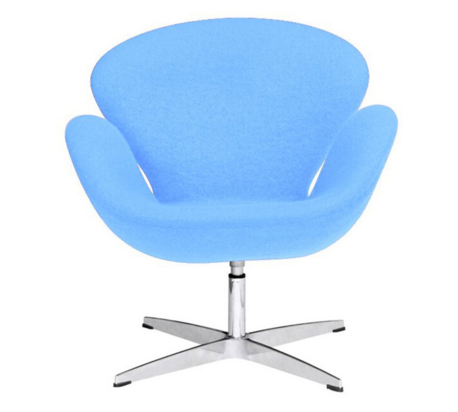 Swivel Tulip Chair With Metal Chrome Base -