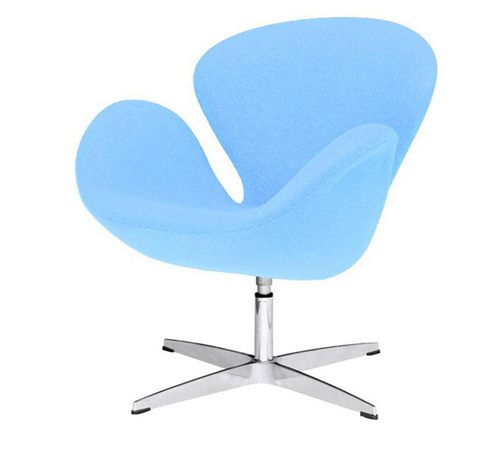 Swivel Tulip Chair With Metal Chrome Base -