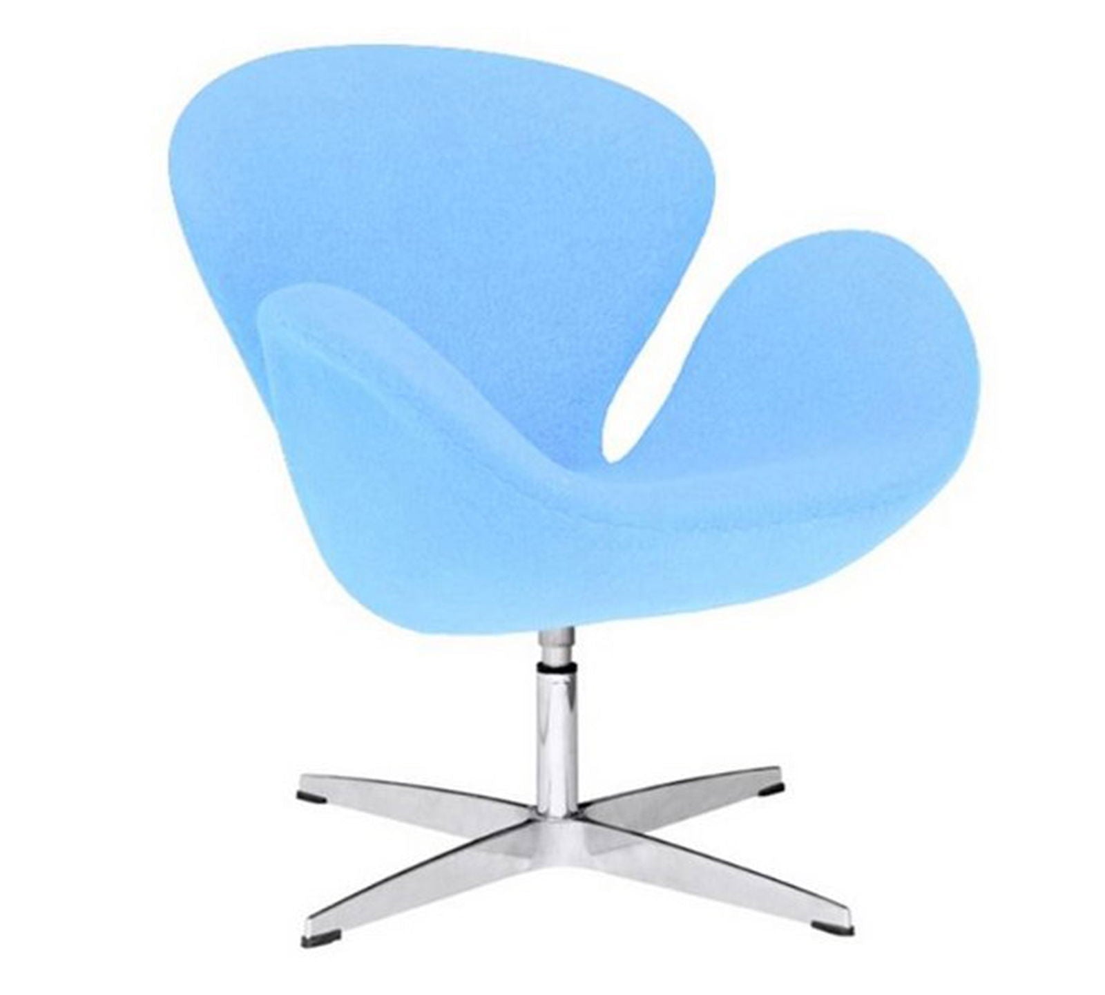 Swivel Tulip Chair With Metal Chrome Base -