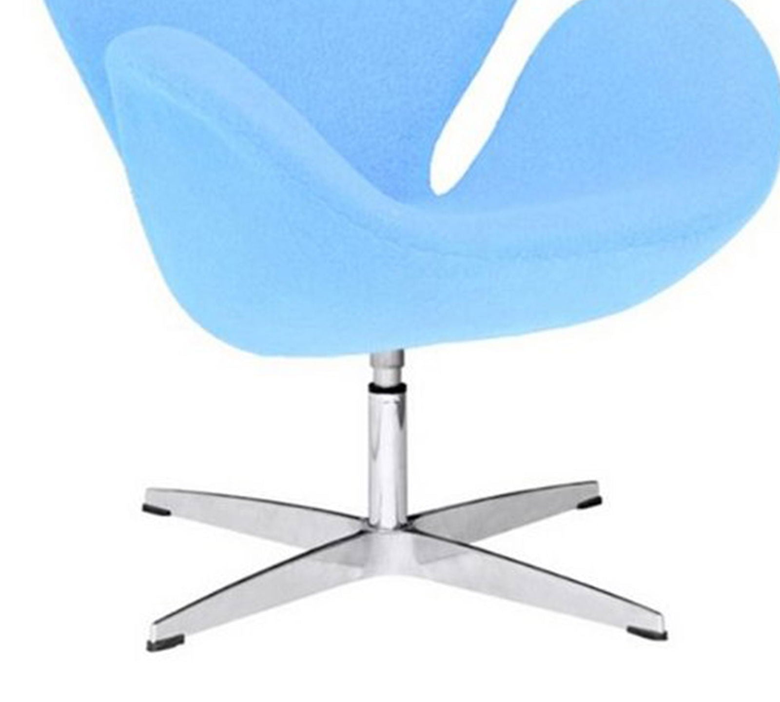 Swivel Tulip Chair With Metal Chrome Base -