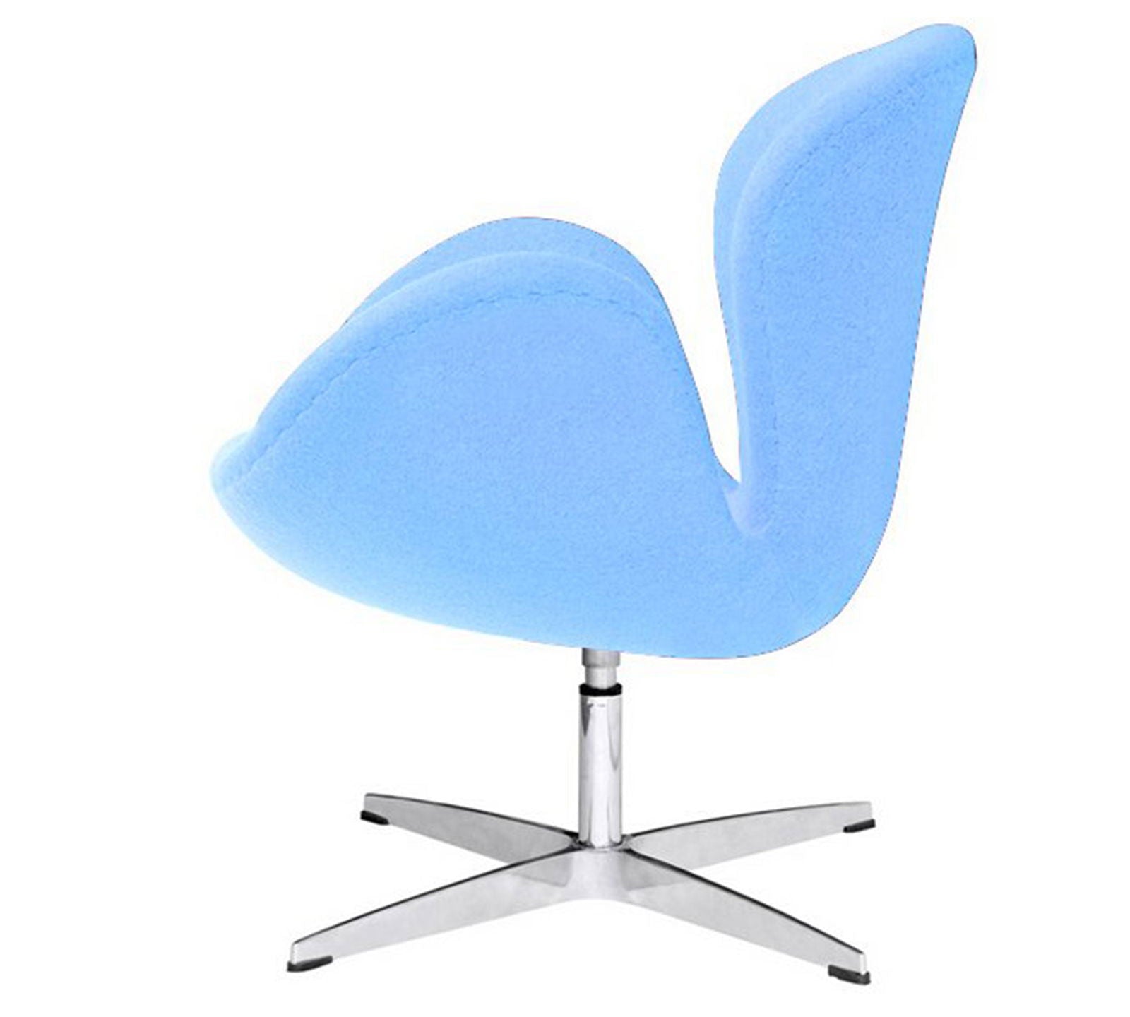 Swivel Tulip Chair With Metal Chrome Base -