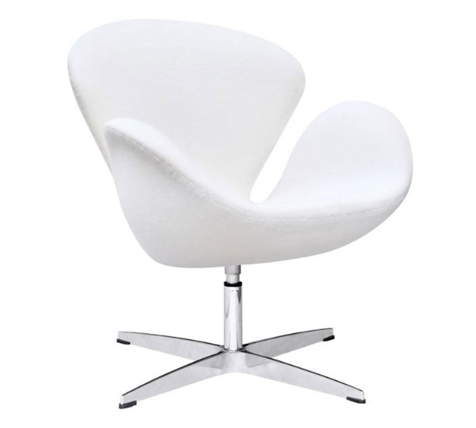 Swivel Tulip Chair With Metal Chrome Base -