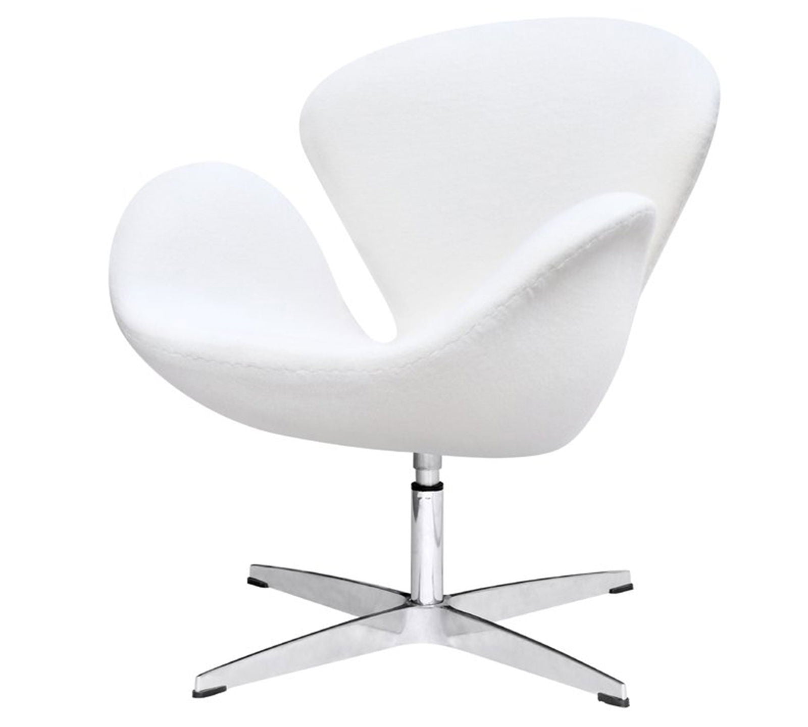 Swivel Tulip Chair With Metal Chrome Base -