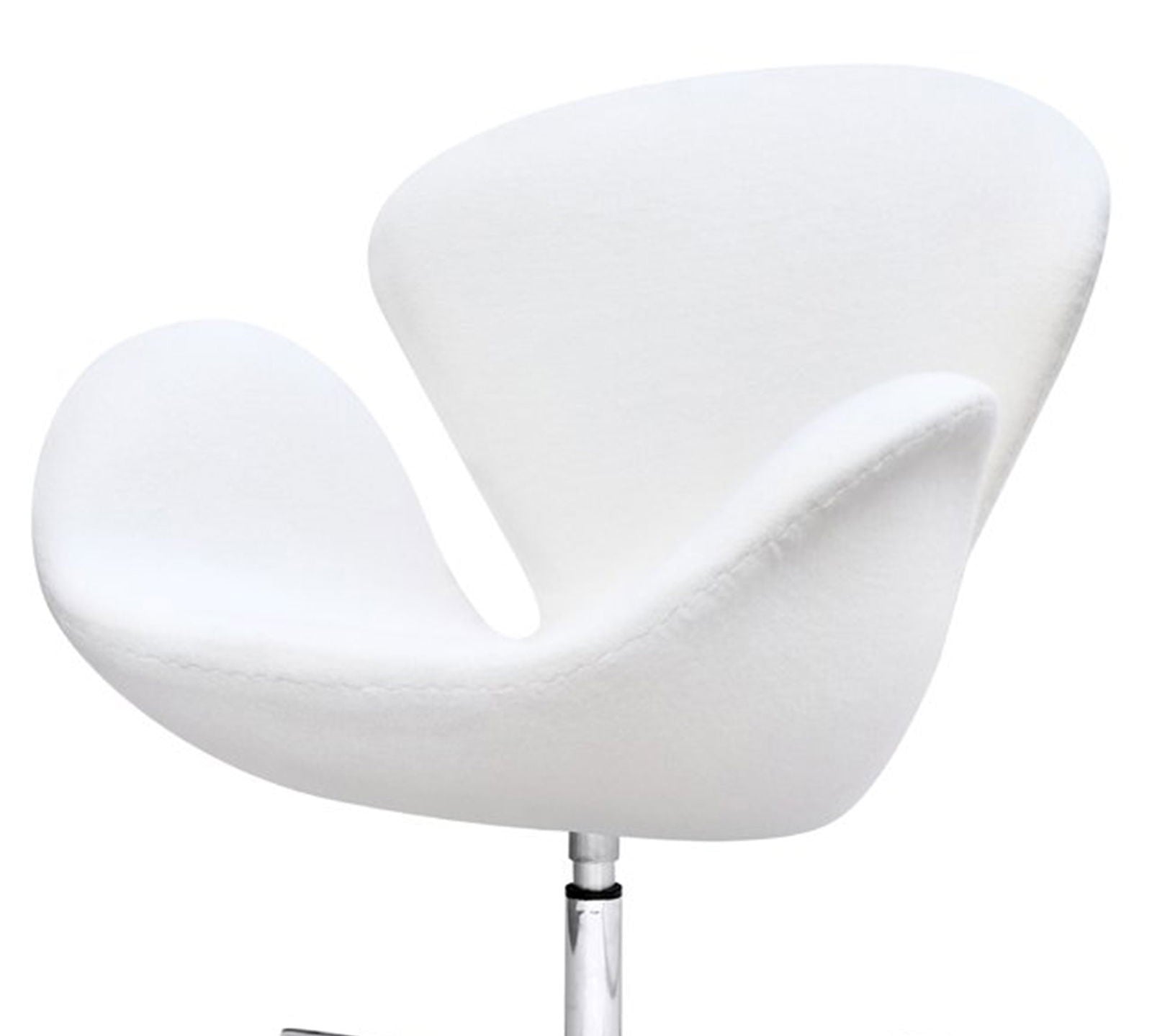 Swivel Tulip Chair With Metal Chrome Base -