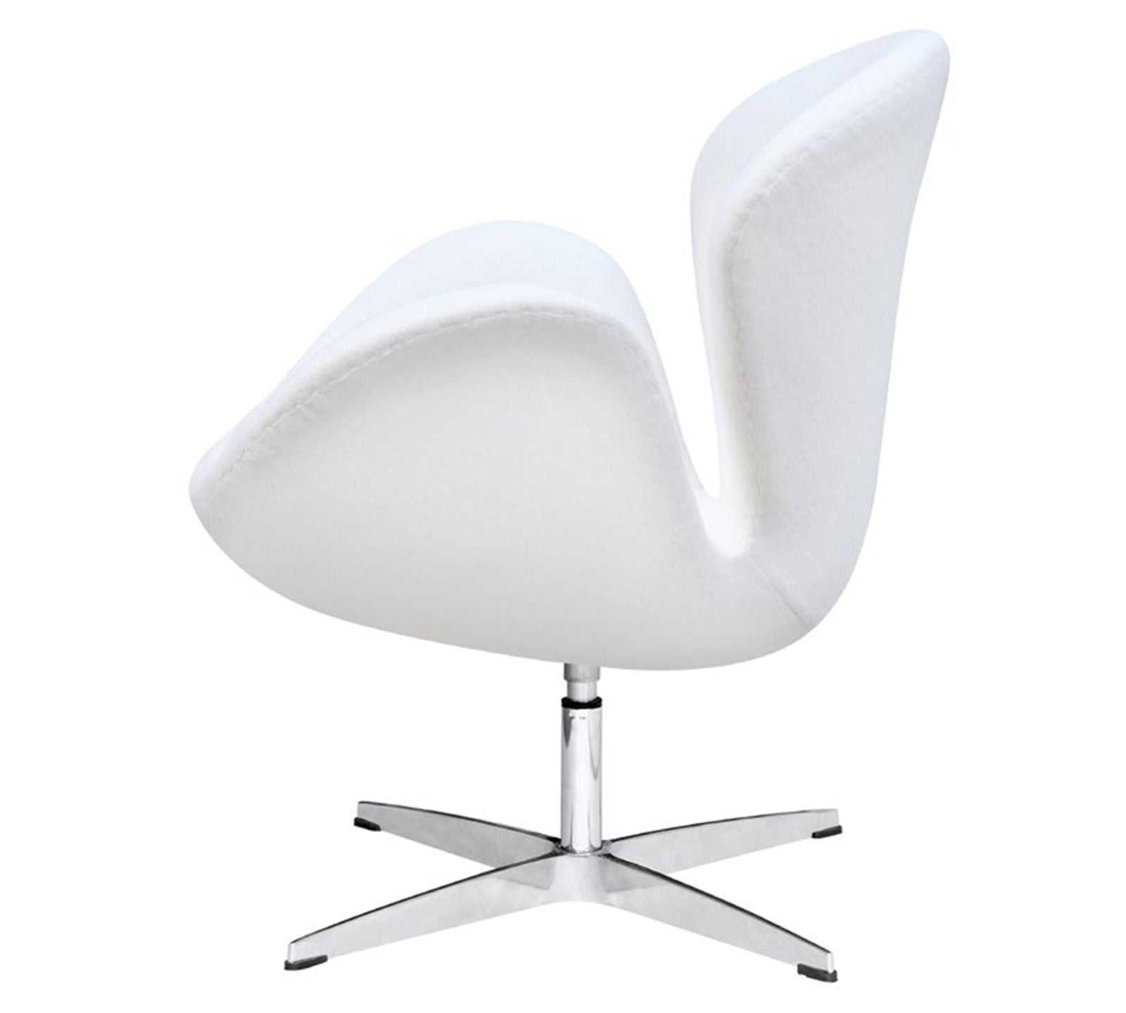 Swivel Tulip Chair With Metal Chrome Base -