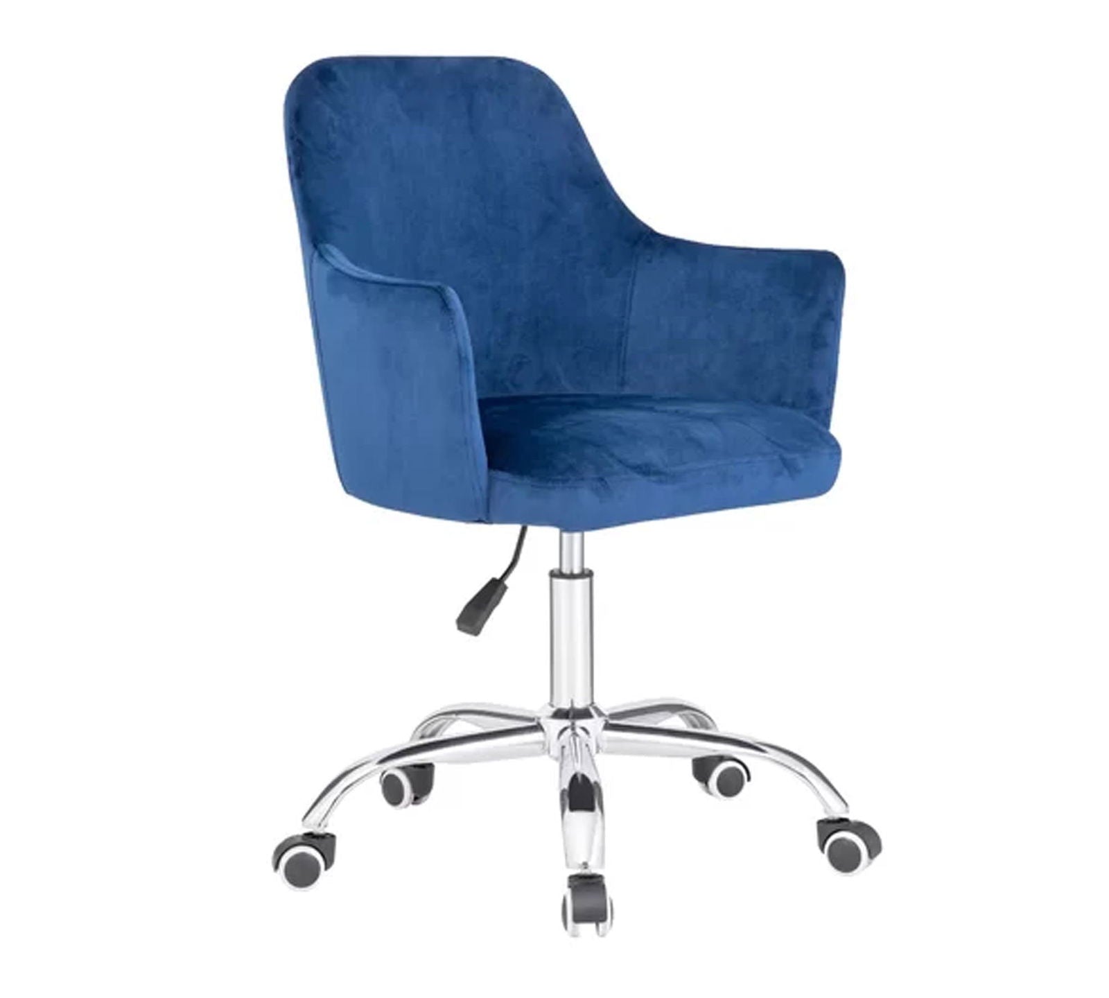 Swivel Velvet Lounge Chair with Chrome Base -