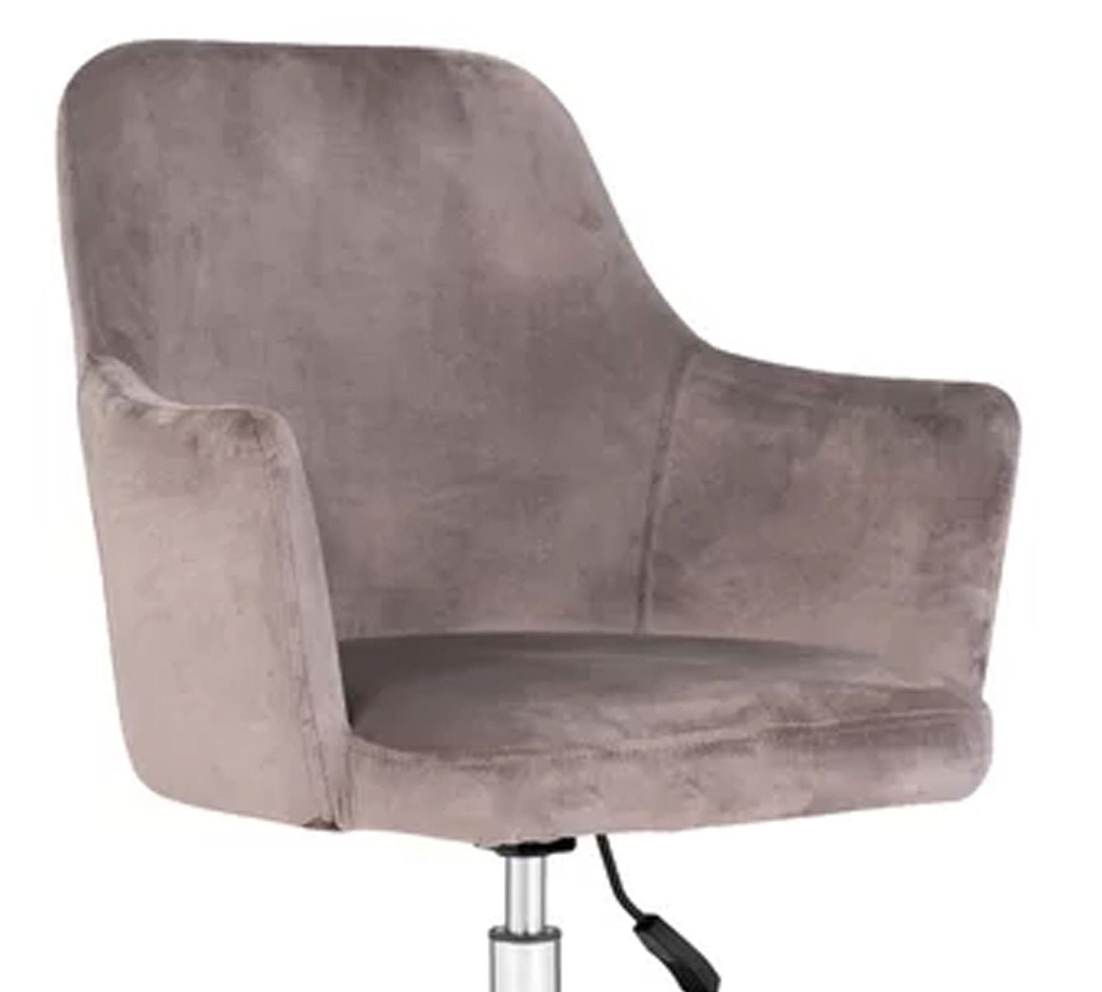 Swivel Velvet Lounge Chair with Chrome Base -