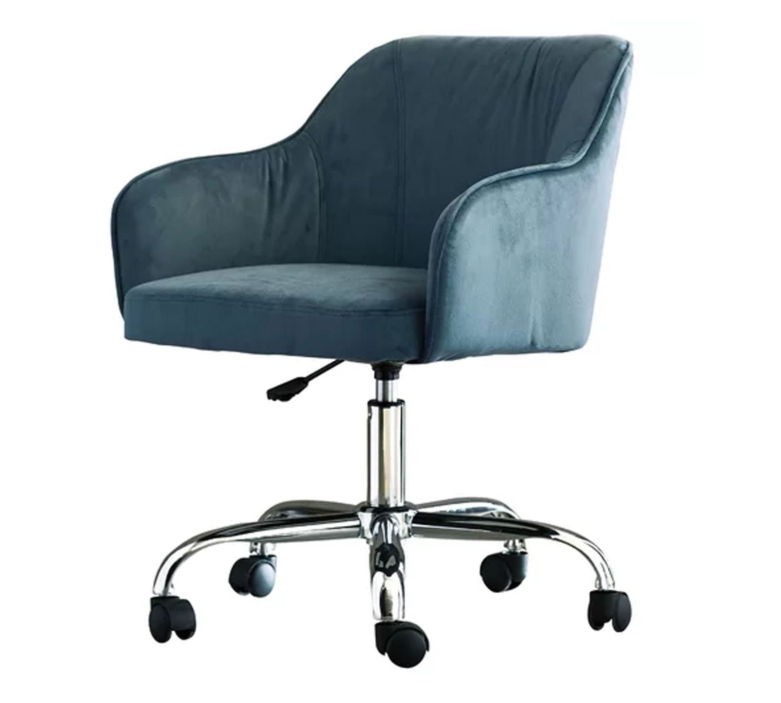 Swivel Velvet Lounge & Office  Chair with Wheels -