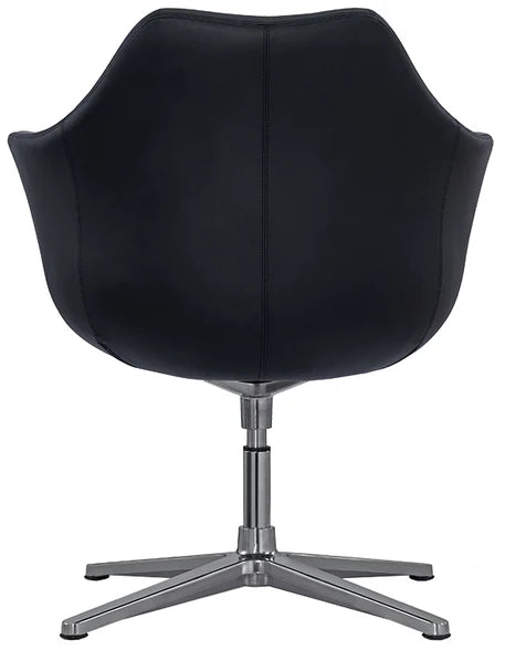 Swivel leather Accent chair with armrests -