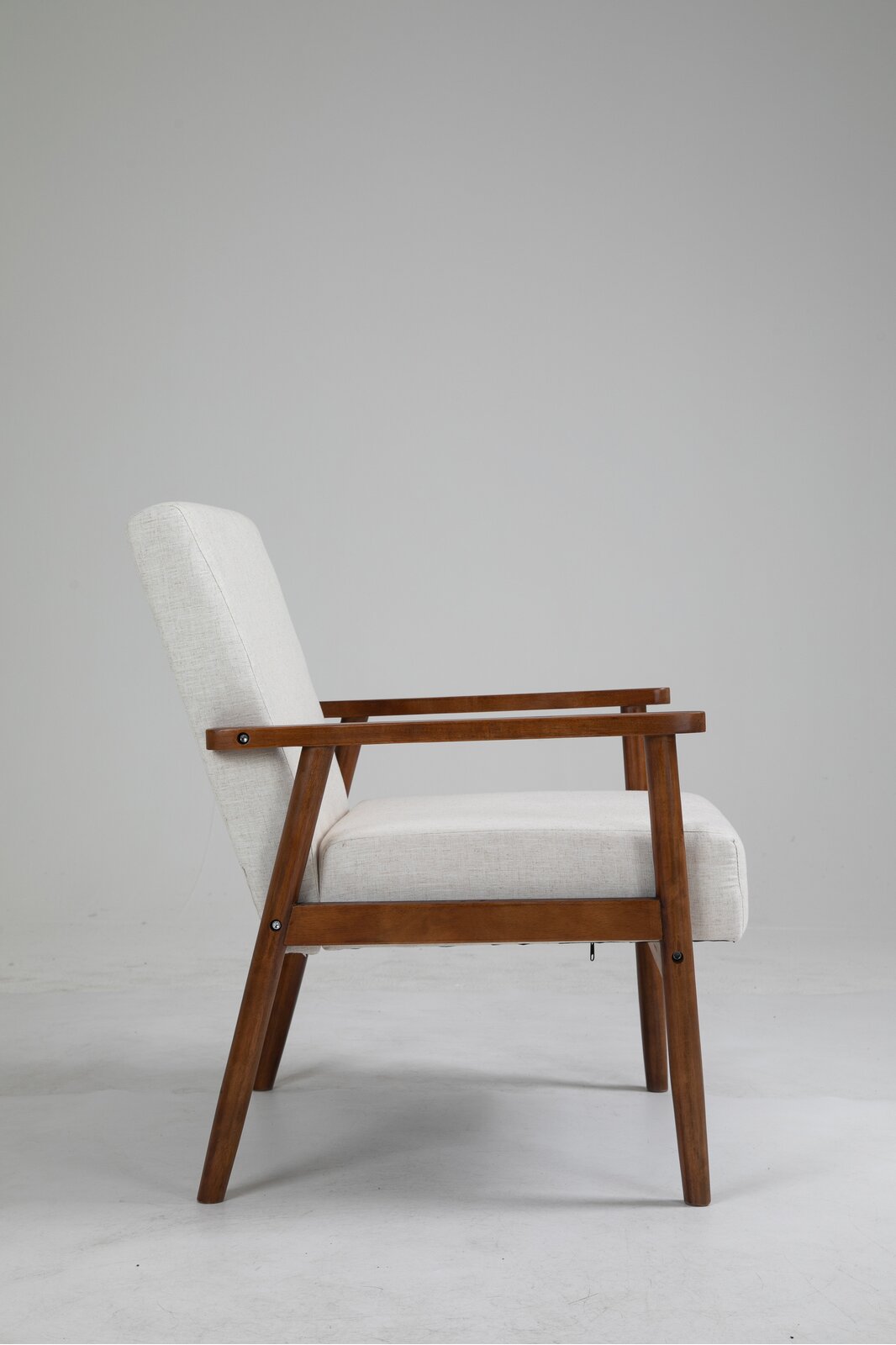 Teak Wood Arm Chair Comfortably Padded Seat and Back Cushions -