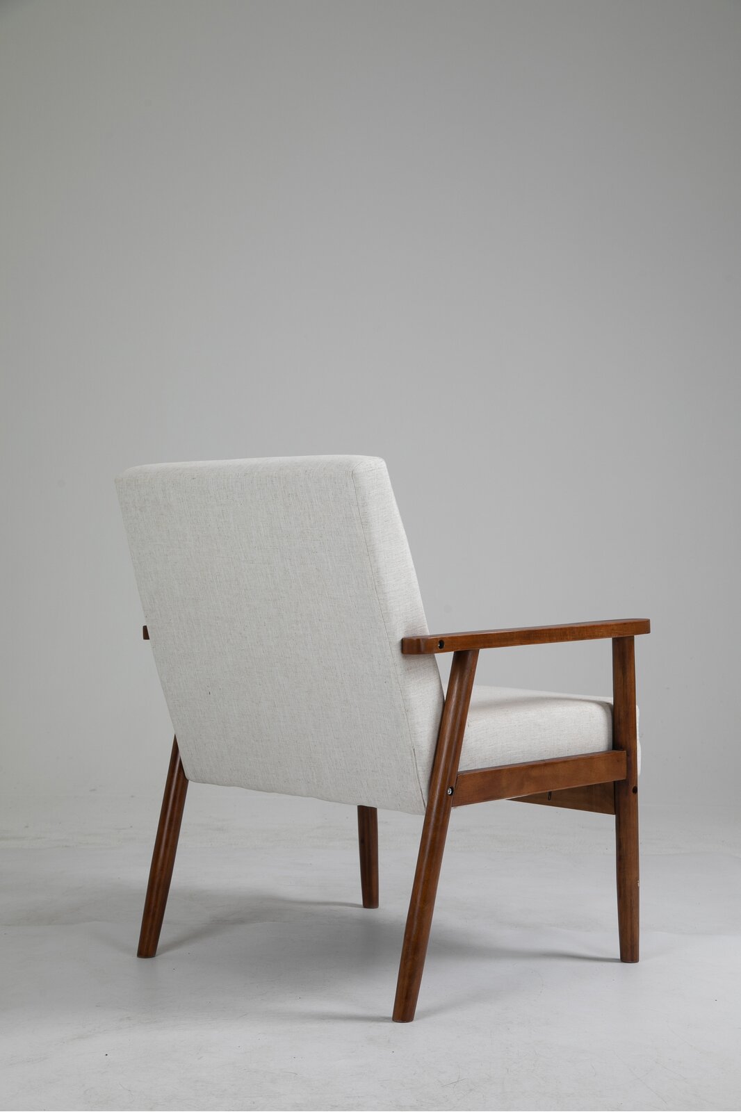 Teak Wood Arm Chair Comfortably Padded Seat and Back Cushions -