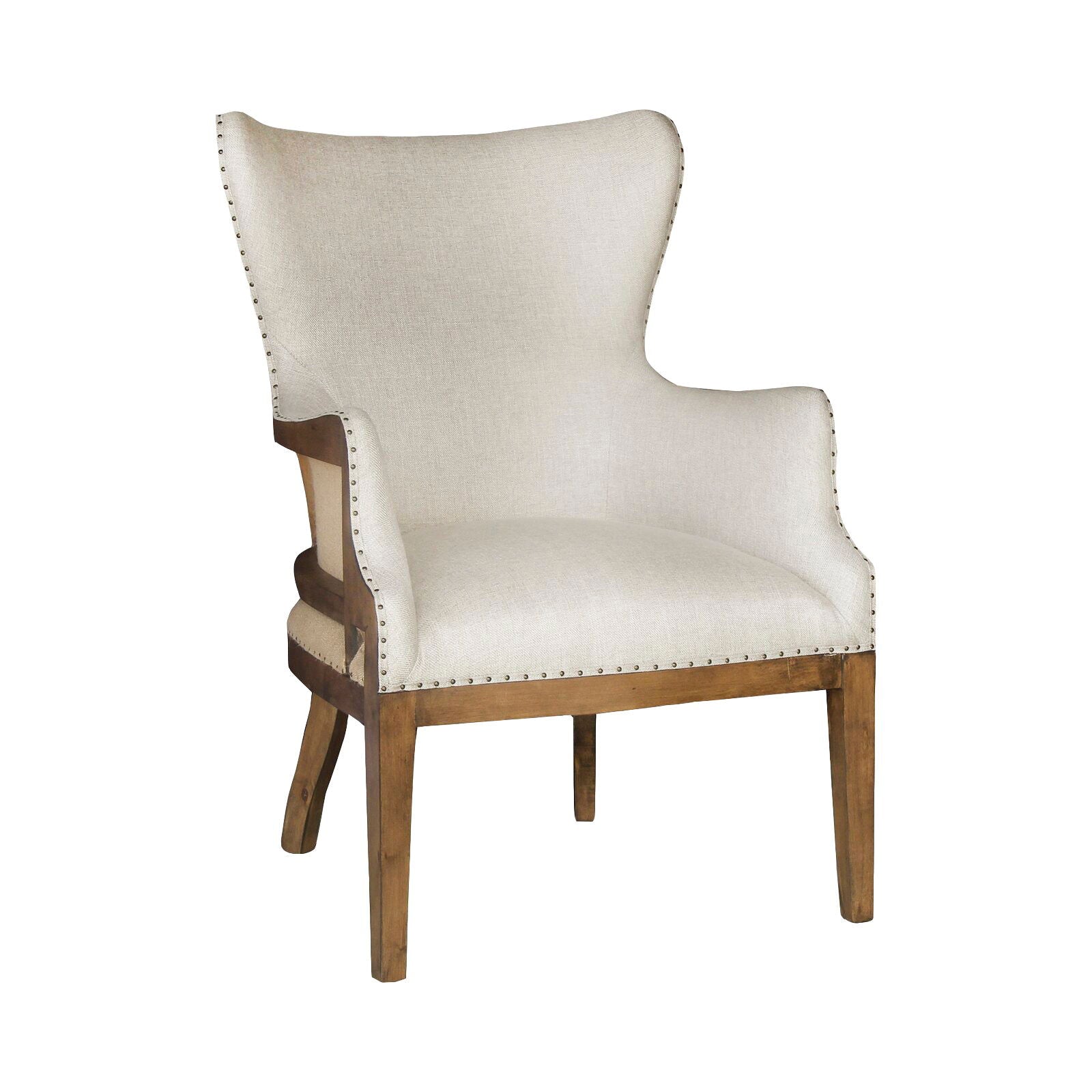 Teakwood Comfortable Wing Back Chair -