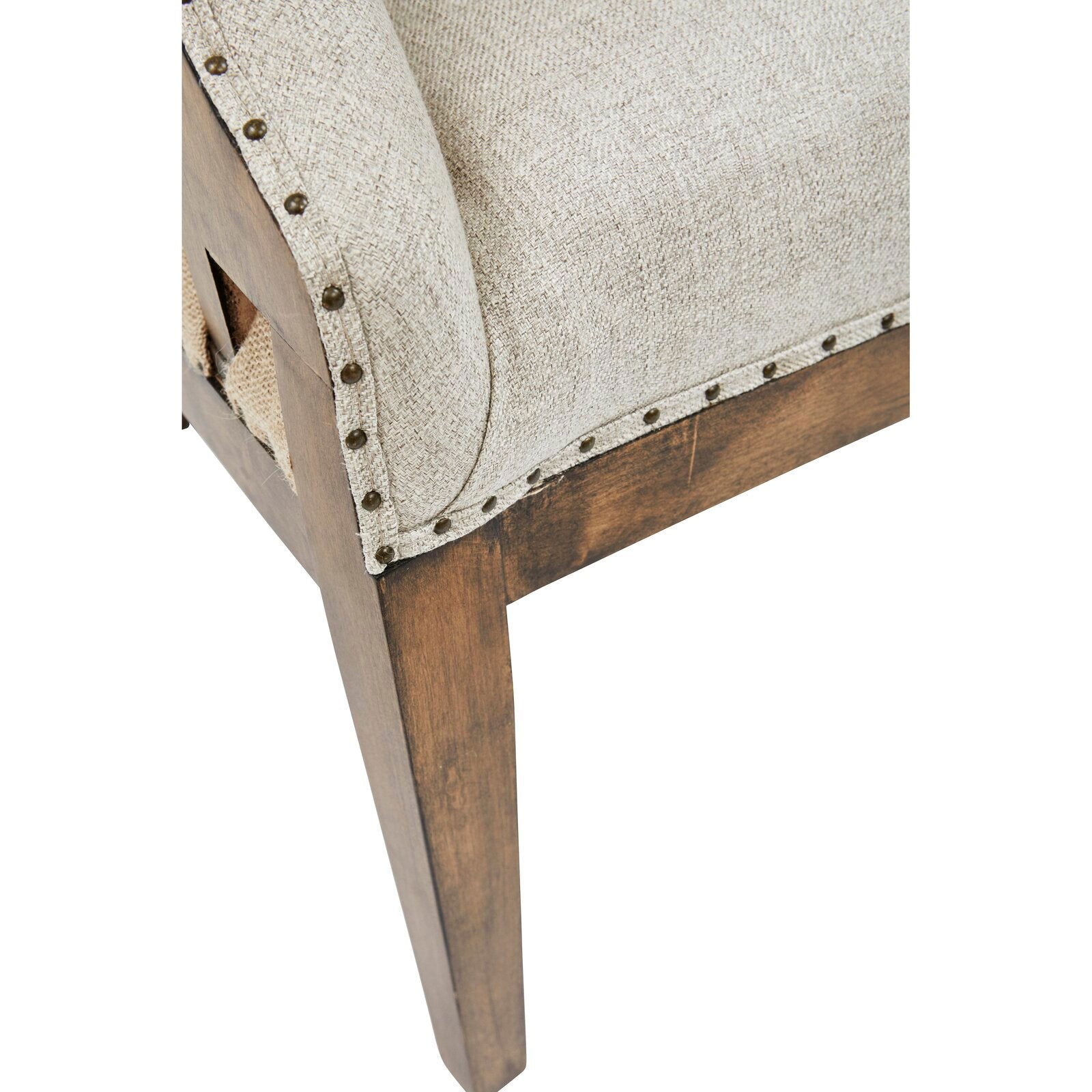 Teakwood Comfortable Wing Back Chair -