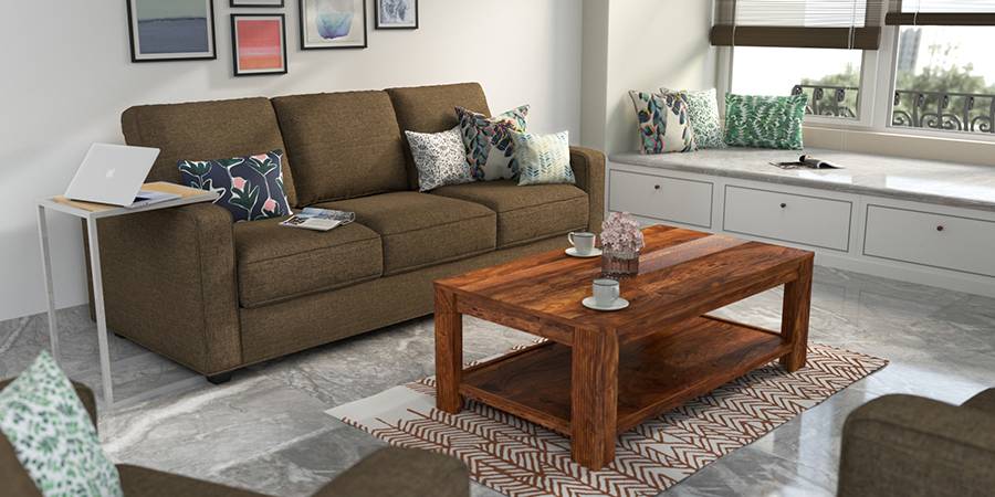 Three Seater Sofa High-performance fabric With Solid Wooden Frame and multi-density foam in the seat cushions reduces sagging due to prolonged -