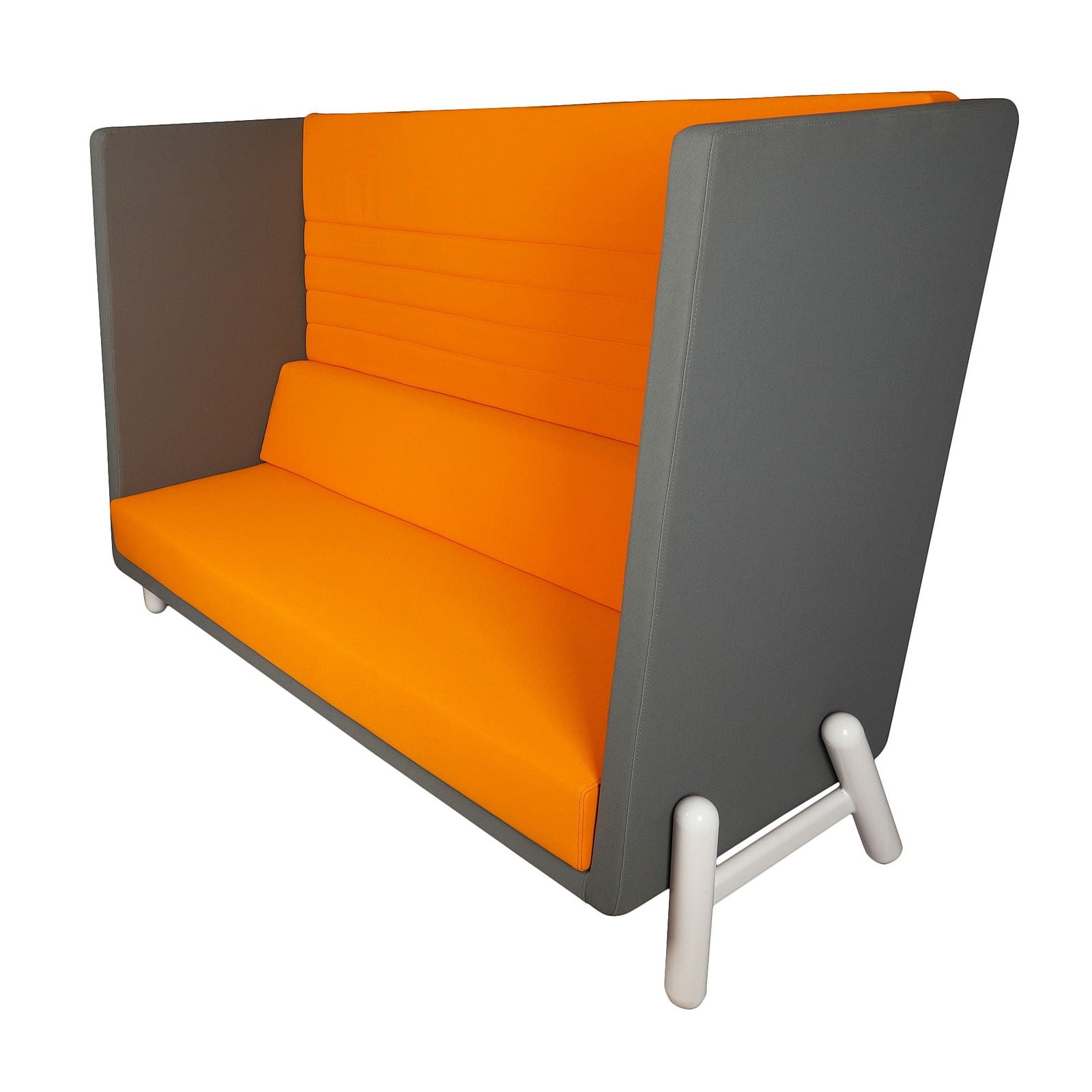 Three Seater Sofa With Metal Base High Rise Back -
