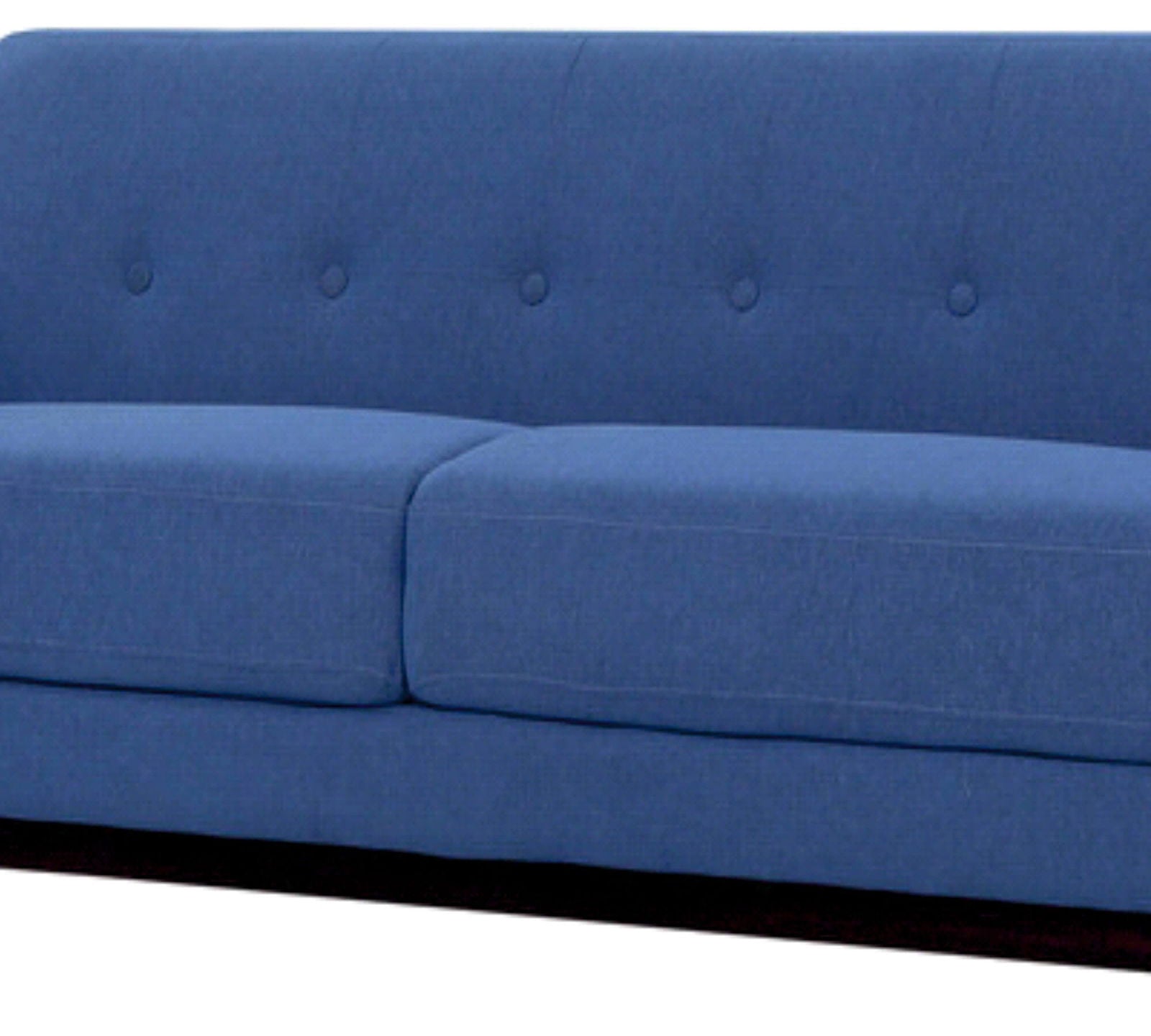 Three Seater Sofa With Wooden Legs Base Cushioned -
