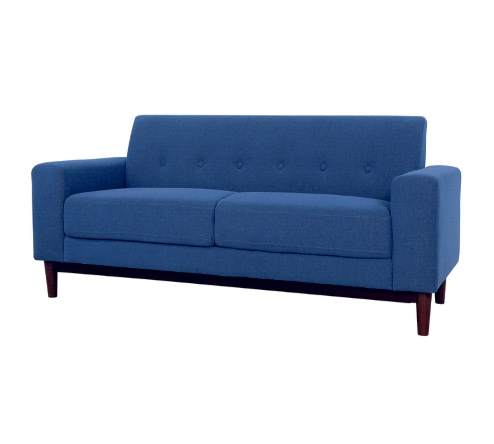 Three Seater Sofa With Wooden Legs Base Cushioned -