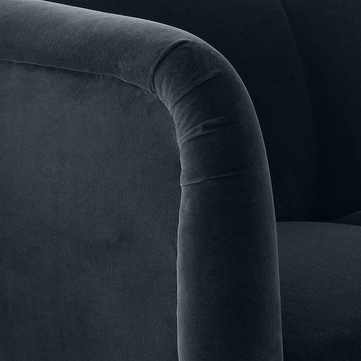 Three Seater Velvet Fabric Sofa With Solid Wooden Frame and Teak Wood Legs  base -