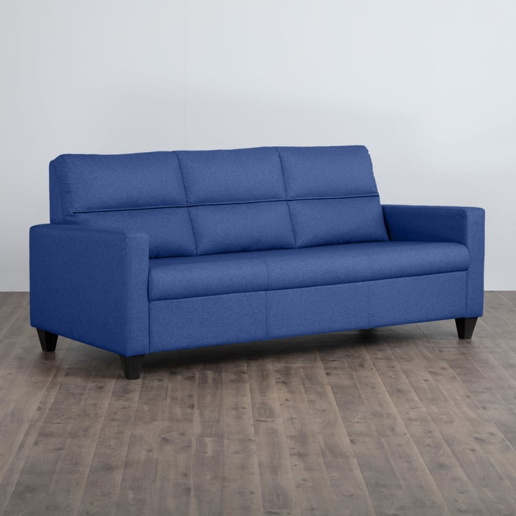 Three Seater  fabric Sofa With Solid Wooden Frame and multi-density foam in the seat cushions. -