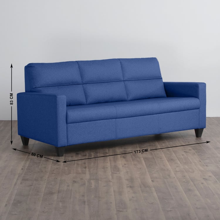 Three Seater  fabric Sofa With Solid Wooden Frame and multi-density foam in the seat cushions. -
