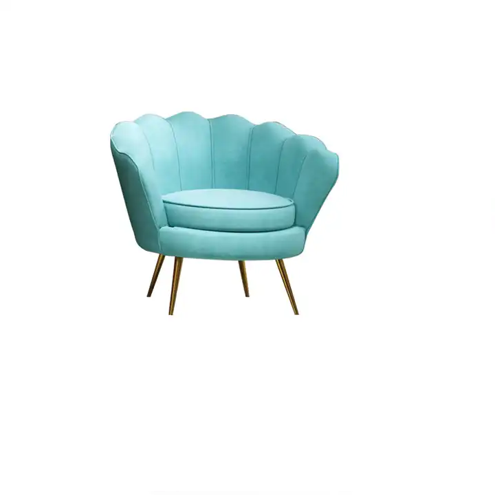 Tulip Velvet Chair, Single Seater Queen Lounge Chair -
