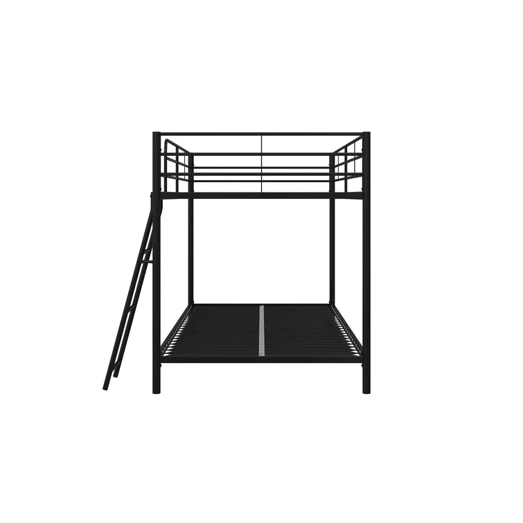 Twin Metal Bunk Bed with Mesh Frame - Black -
