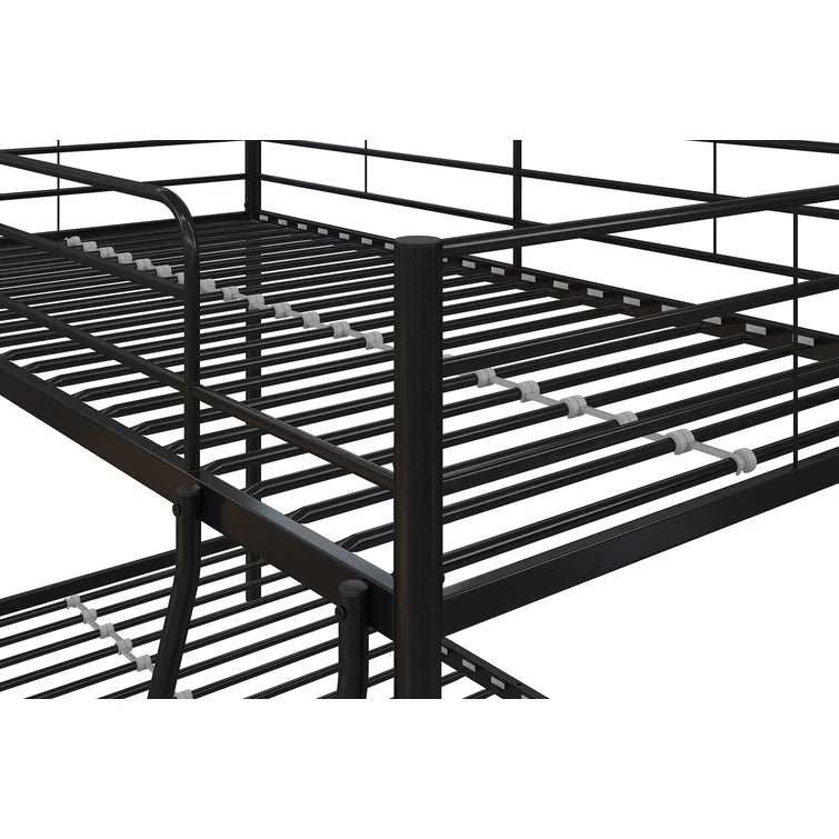 Twin Metal Bunk Bed with Mesh Frame - Black -