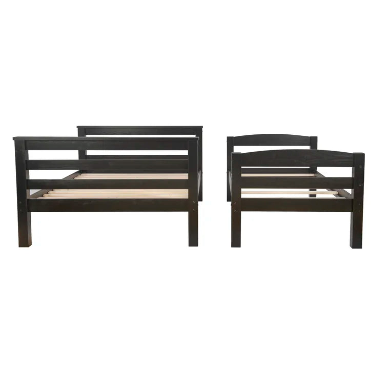 Twin Over Full Bunk Bed with Slant Ladder -