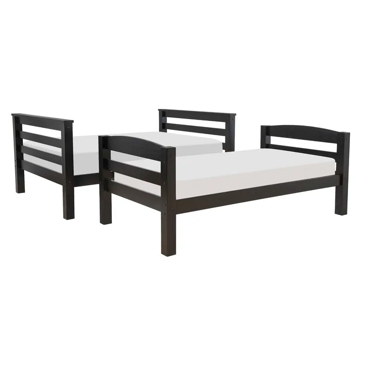 Twin Over Full Bunk Bed with Slant Ladder -