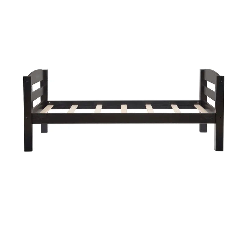 Twin Over Full Bunk Bed with Slant Ladder -