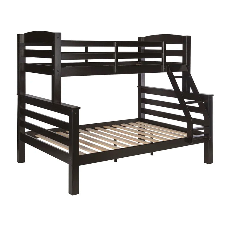 Twin Over Full Bunk Bed with Slant Ladder -