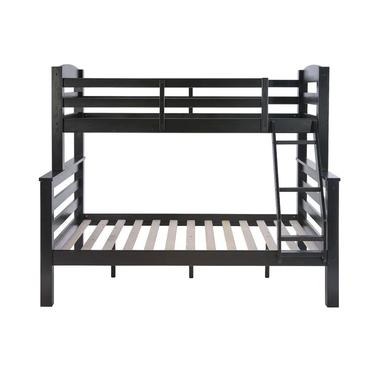 Twin Over Full Bunk Bed with Slant Ladder -