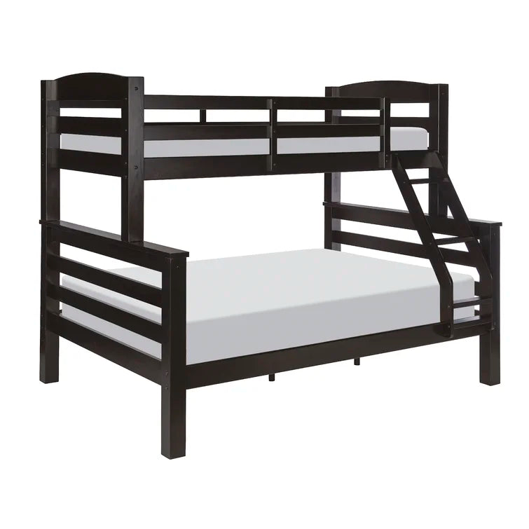 Twin Over Full Bunk Bed with Slant Ladder -