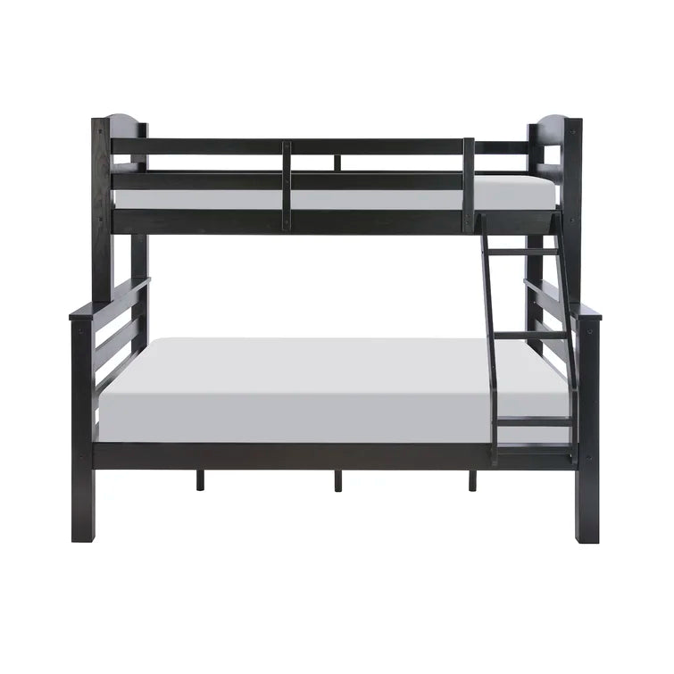 Twin Over Full Bunk Bed with Slant Ladder -
