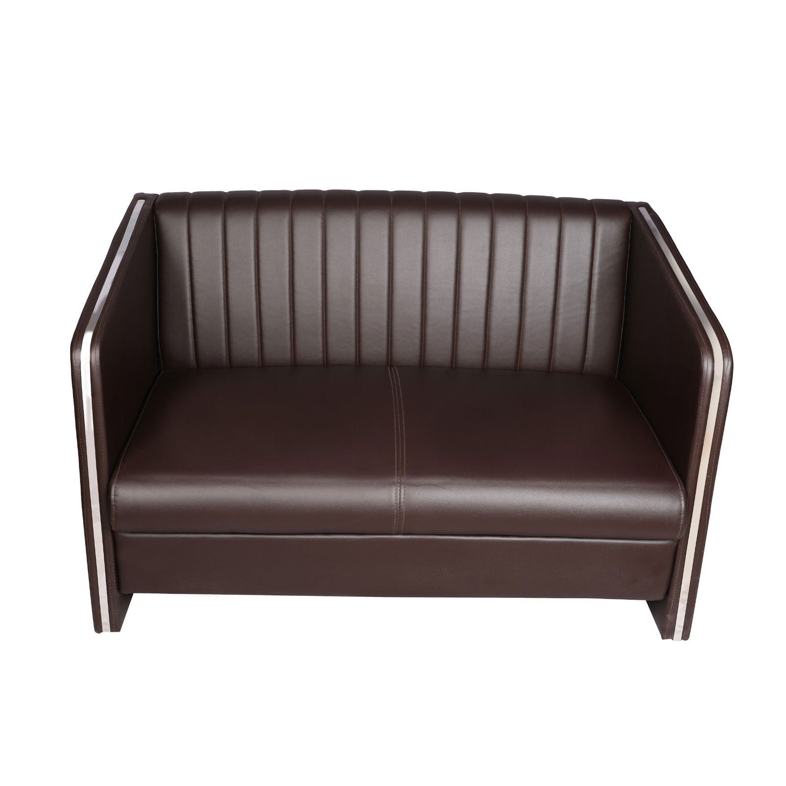 Two Seater Leatherette Sofa with Wooden Frame Classic -
