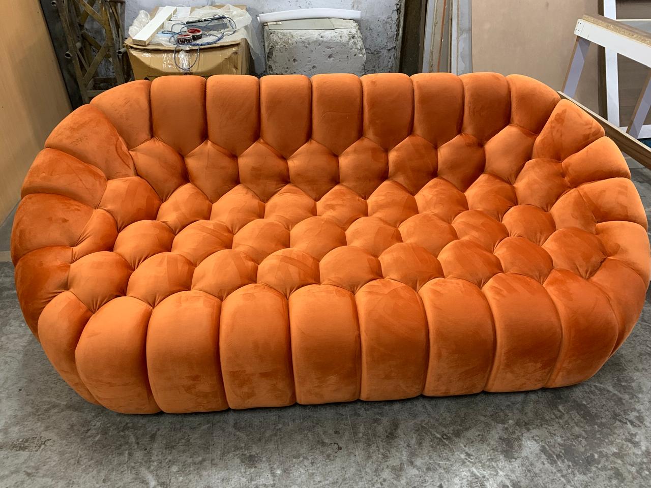 Two and Three Seater Designer Bubble Fabric Sofa -