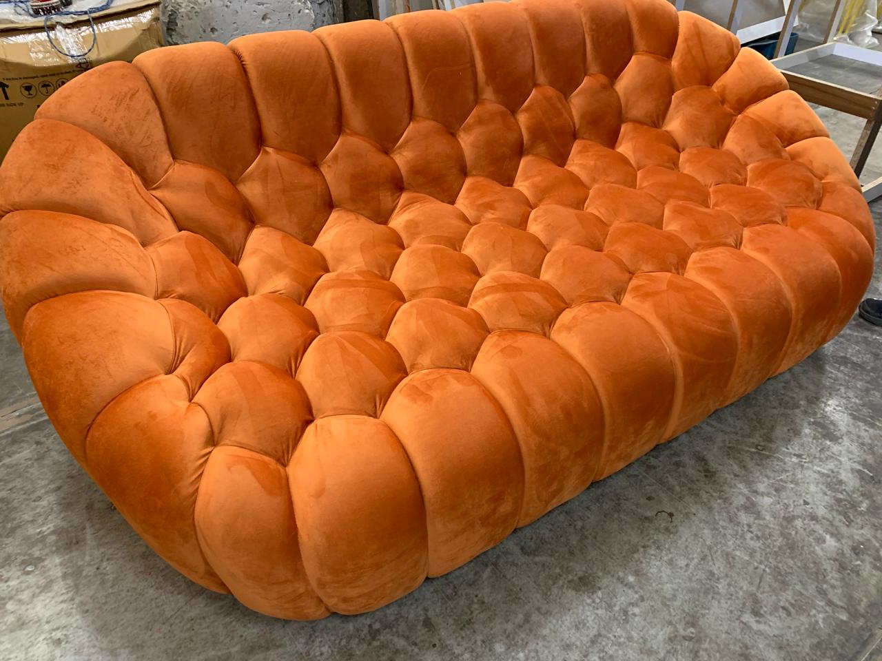 Two and Three Seater Designer Bubble Fabric Sofa -