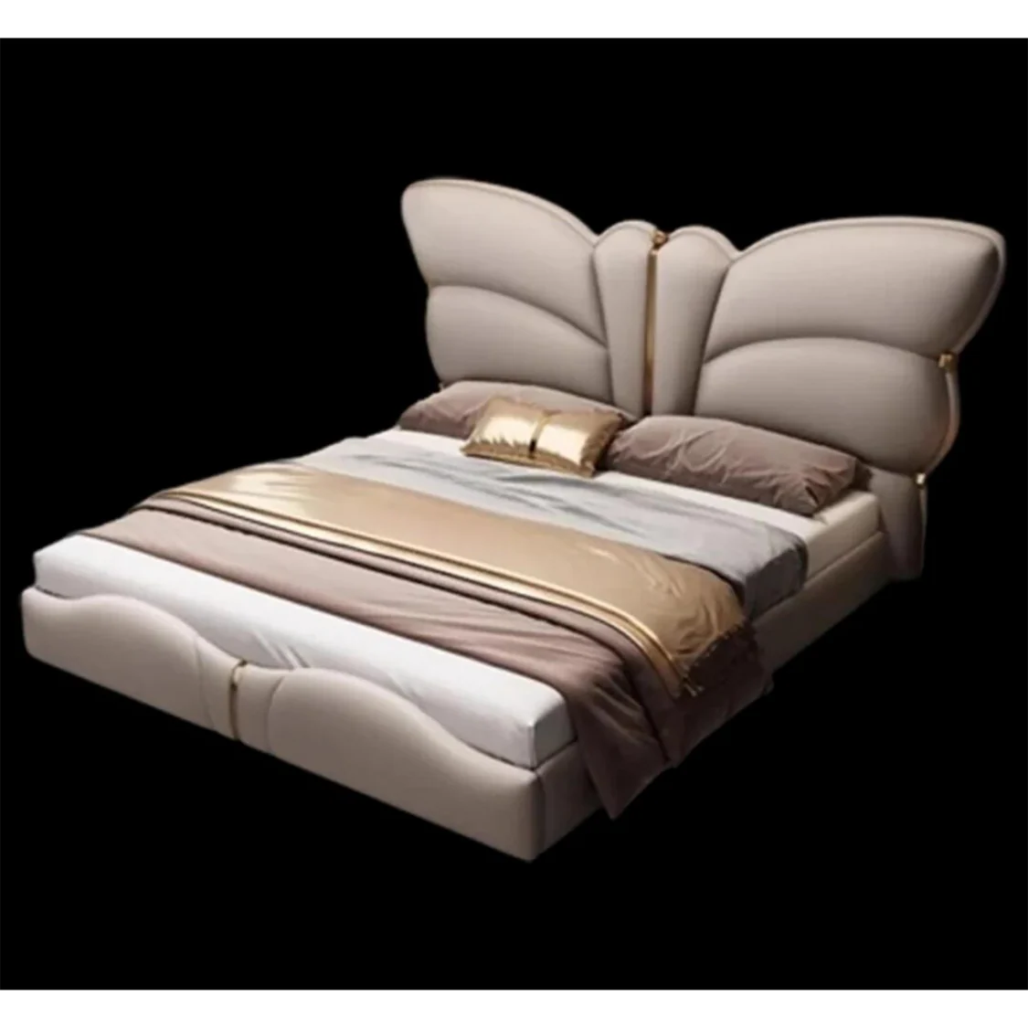 King Size Bed For Home Furniture Modern Full Upholstered Bed with Plywood Frame and  Headboard, for Contemporary Bedrooms