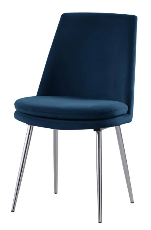 Upholstered Dining Chair with Metal Legs -