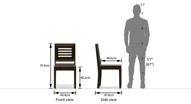 Upholstered Dining Chair with Wooden Frame Base -