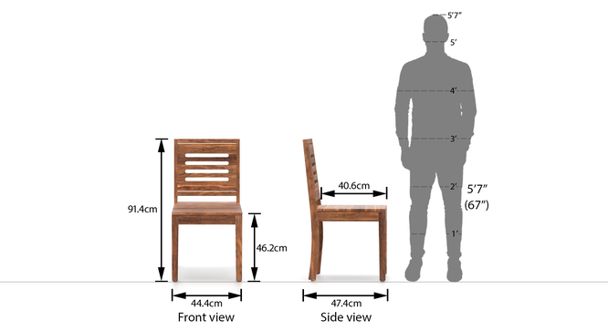 Upholstered Dining Chair with Wooden Frame Base -