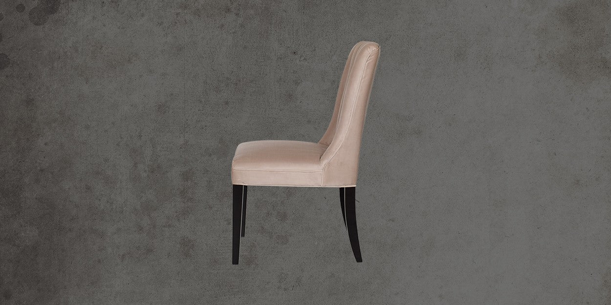 Upholstered Dining Chair with Wooden Frame Base -